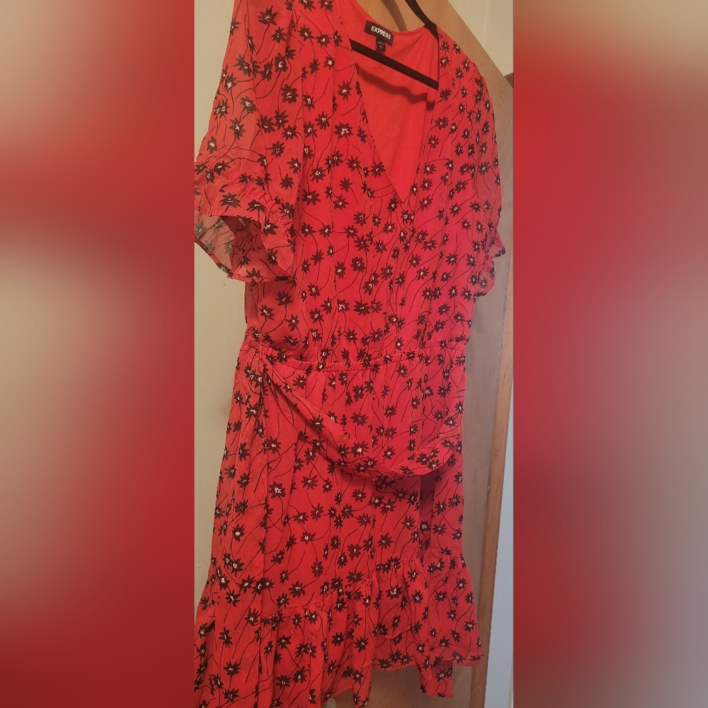 Red Floral Dress